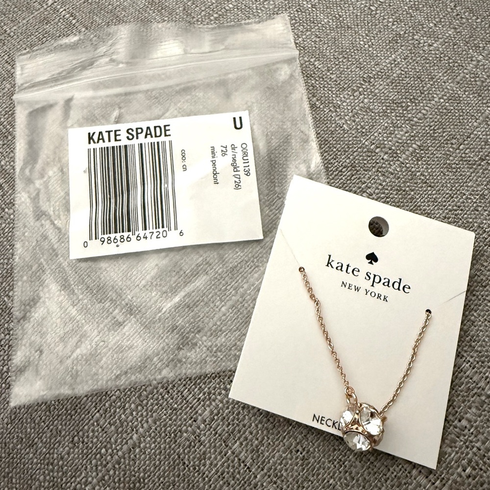 NWT: Kate Spade Lady Marmalade Rose Gold Pendant